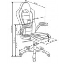 Кресло компьютерное HALMAR LOTUS черно-пепельный/серебристый